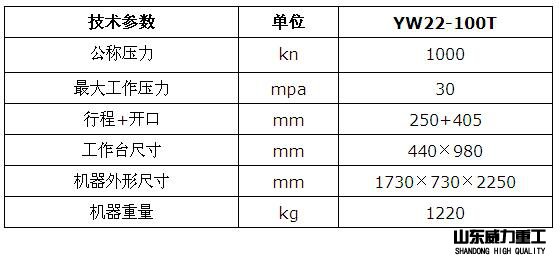 100噸龍門液壓機(jī)